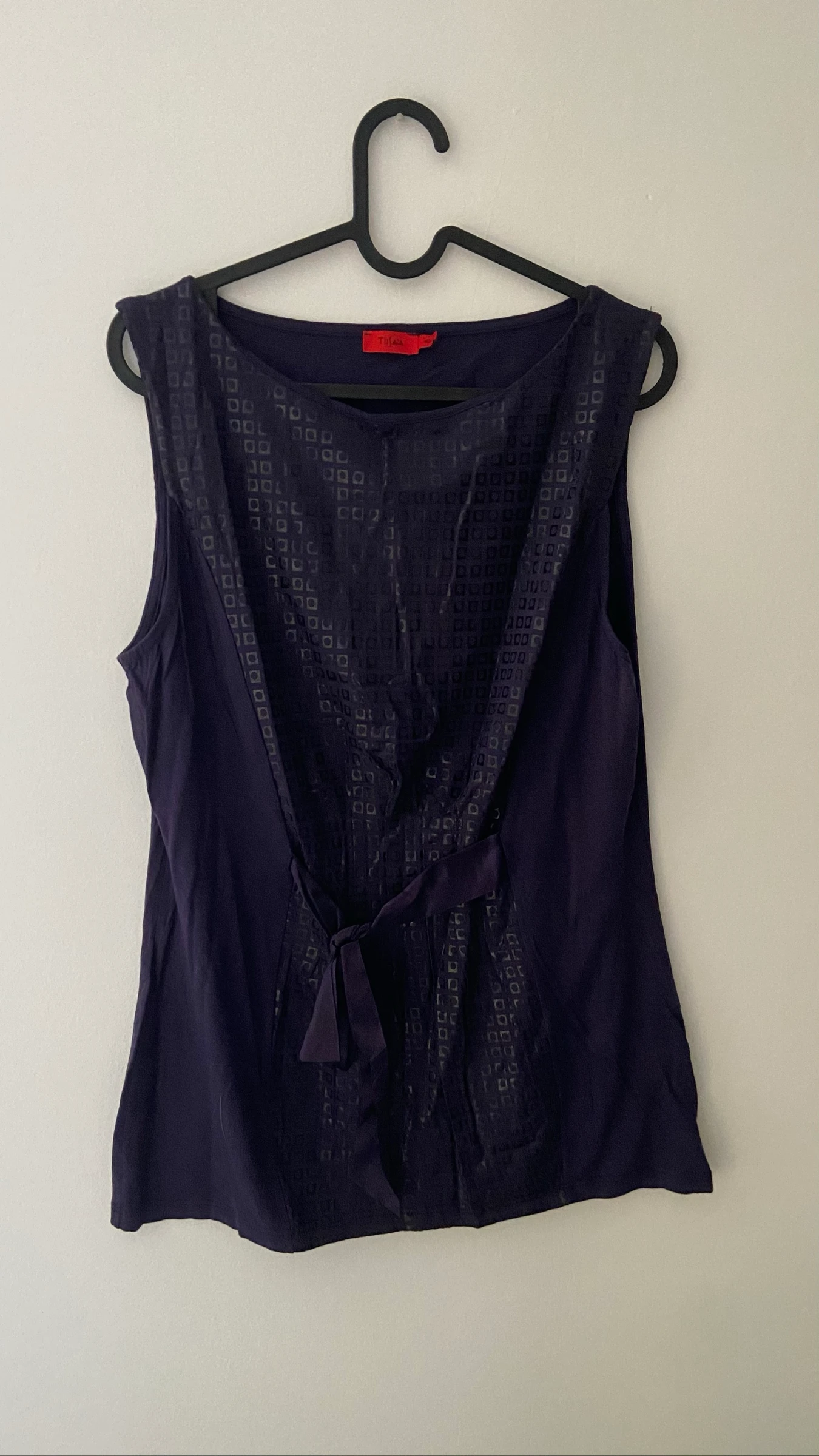 Purple top with front pattern size 42 – photo 2